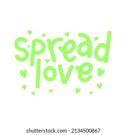 vector lettering spread love concept 