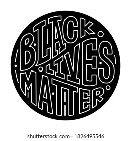 vector lettering sticker Black lives matter