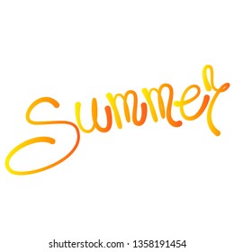 Vector lettering summer