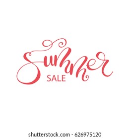 Vector lettering "Summer sale".