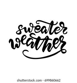 Vector Lettering "Sweater weather"