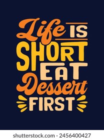 Vector Lettering Typography T-Shirt Design. Food Typography.