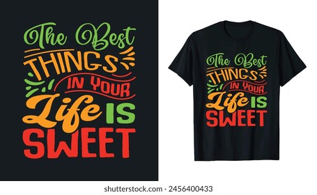 Vector Lettering Typography T-Shirt Design. Food Typography.