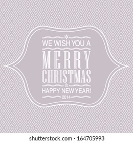 Vector letterpress Merry Christmas card.