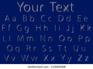 Vector letters, Alphabet in Line style. Separate letters for creating words