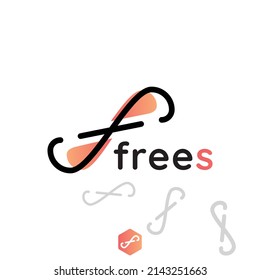 Vector Letters F and S, Typography Logo