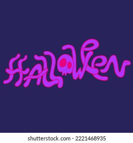 vector letters halloween lettering title