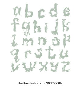 vector letters of latin alphabet