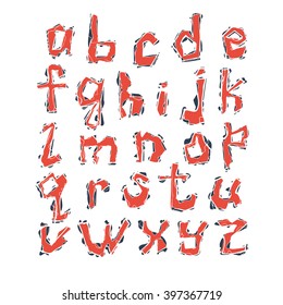 vector letters of latin alphabet