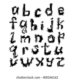 vector letters of latin alphabet