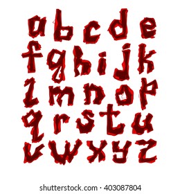 vector letters of latin alphabet