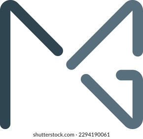 Vector Letters M and G Monogram Logo.