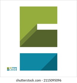 Vector Letters S and C Icon Logo.