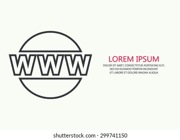 Vector of letters WWW symbol or icon