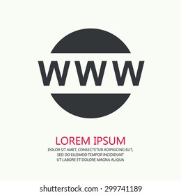 Vector of letters WWW symbol or icon