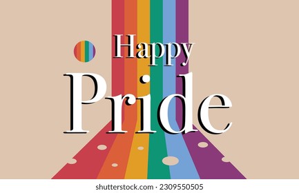 Vector LGBT banner for Happy lgbt PRIDE day vector. Pride month. Rainbow LGBTQ flag
