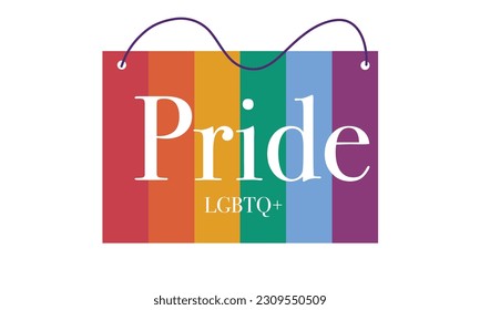 Vector LGBT banner for Happy lgbt PRIDE day vector. Pride month. Rainbow LGBTQ flag