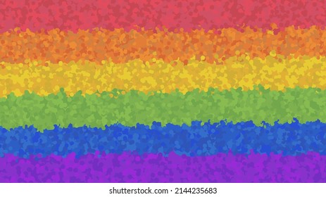 Vector lgbt flag of confetti. Colorful textured background. Illustration for pride month. 