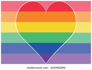 Bandera del vector LGBT. El amor es amor.