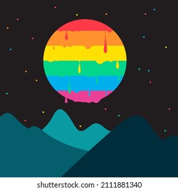 Vector LGBT illustration. LGBT flag. LGBT print