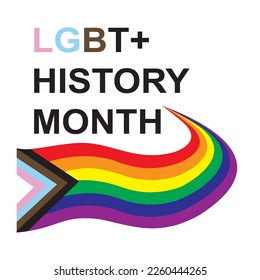 Vector LGBT+ Month logo isolated on white background