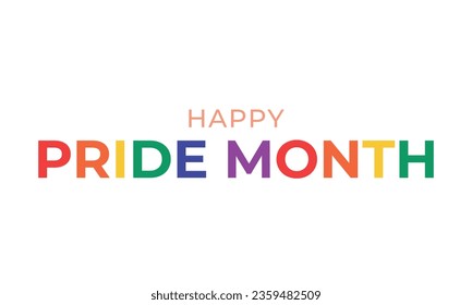 Vector lgbt pride month in june lesbian gay bisexual transgender lgbt rainbow flag vector illustration