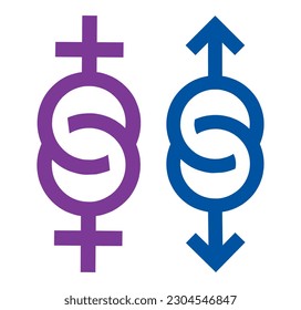 vector LGBT relationships gender icons