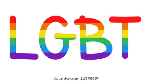 Vector Lgbt Word Lgbt Text Lettering Stock Vector (Royalty Free ...