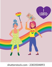 Vector of the LGBTQ community