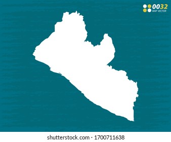 Vector of Liberia map on dark background.