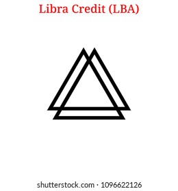 Vector Libra Credit (LBA) digital cryptocurrency logo. Libra Credit (LBA) icon. Vector illustration isolated on white background.