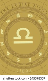 Vector Libra Zodiac Sign 