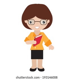 Vector librarian illustration