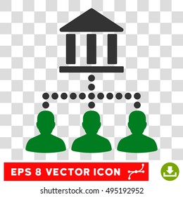 Vector Library Client Links EPS vector pictogram. Illustration style is flat iconic bicolor green and gray symbol on a transparent background.