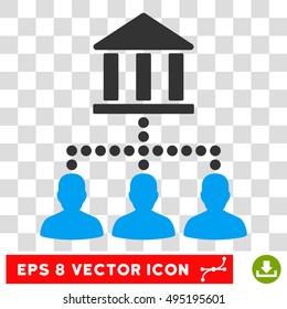 Vector Library Client Links EPS vector pictogram. Illustration style is flat iconic bicolor blue and gray symbol on a transparent background.