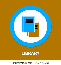 vector library sign, education symbol - learning icon