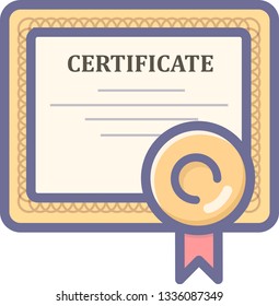 Vector license certificate illustration design element
