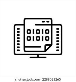 Vector lie icon for binary