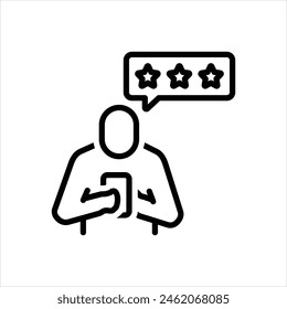Vector lie icon for give feedback