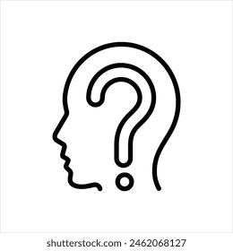 Vector lie icon for questioning