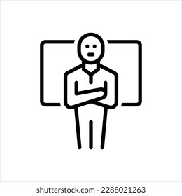Vektorgrafik-Symbol für ernsthafte