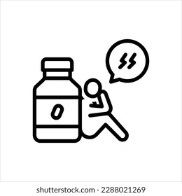 Vector lie icon for suffered