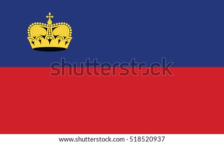 Vector Liechtenstein flag, page symbol for your web site design Liechtenstein flag logo, app, UI. Liechtenstein flag Vector illustration, EPS10.