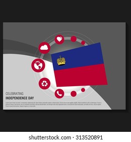 Vector Liechtenstein Independence Day Flyer template. Creative Brochure Title Page. National Day Leaflet design element. vector illustration