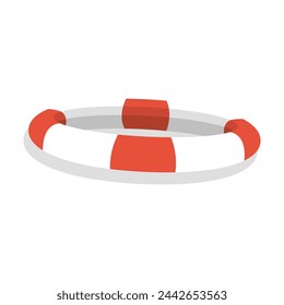 vector life belt circle buoy vector safety icon.