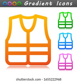 Vector life jacket symbol icon