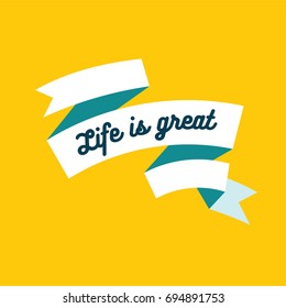 Vector Life Quote Banner Stock Vector (Royalty Free) 694891753 ...