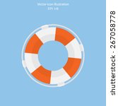 Vector lifebuoy web flat icon. Eps 10.