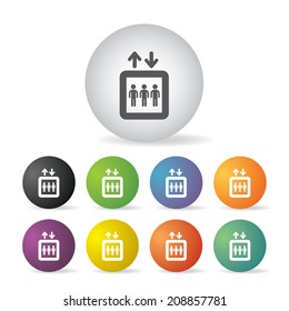 vector lift  button icon set  