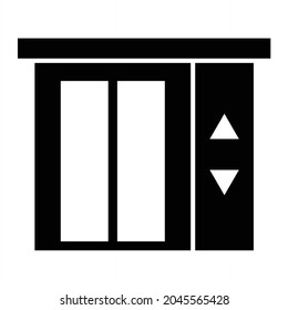 Vector Lift Glyph Icon Design
